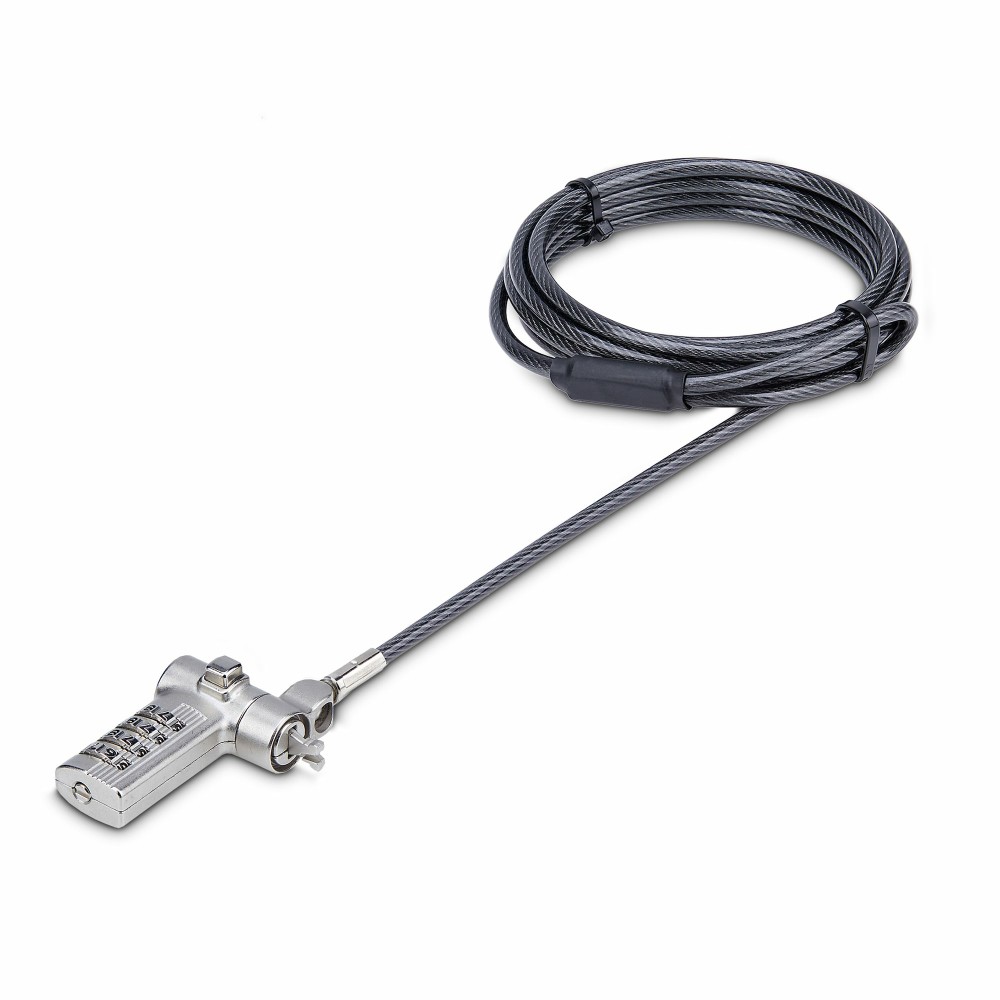 StarTech.com 25-Pack Universal Laptop Lock, 2m Combination Cable, Noble Wedge/Nano/K-Slot, Black/Silver StarTech.com 25-Pack Universal Laptop Lock, 2m Combination Cable, Noble Wedge/Nano/K-Slot, Black/Silver