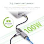 StarTech.com 2.5GbE USB-C to Ethernet Adapter, 100W PD Pass-Through, Grey