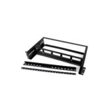 StarTech.com 2U Rackmount DIN Rail Kit - Adjustable Depth with Top Hat, Mini, G Rails - Black