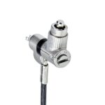 StarTech.com 3-in-1 Universal Laptop Lock, 2m Master Keyed Cable, Noble Wedge/Nano/K-Slot, Black