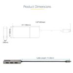 StarTech.com 3-Port USB-C to 3x DisplayPort 1.4 MST Hub, Triple 4K 60Hz DP Adapter, Grey