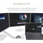 StarTech.com 3-Port USB-C to 3x DisplayPort 1.4 MST Hub, Triple 4K 60Hz DP Adapter, Grey