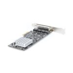 StarTech.com 4-Port 2.5Gbps NBASE-T PCIe Network Card Intel I225-V Black