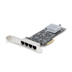 StarTech.com 4-Port 2.5Gbps NBASE-T PCIe Network Card Intel I225-V Black