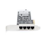 StarTech.com 4-Port 2.5Gbps NBASE-T PCIe Network Card Intel I225-V Black