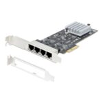 StarTech.com 4-Port 2.5Gbps NBASE-T PCIe Network Card Intel I225-V Black