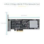 StarTech.com 4-Port 2.5Gbps NBASE-T PCIe Network Card Intel I225-V Black