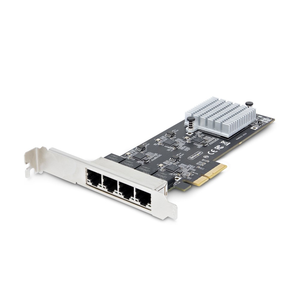 StarTech.com 4-Port 2.5Gbps NBASE-T PCIe Network Card Intel I225-V Black StarTech.com 4-Port 2.5Gbps NBASE-T PCIe Network Card Intel I225-V Black