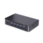StarTech.com 4-Port DisplayPort 1.4 KVM Switch, 8K 60Hz / 4K 144Hz, USB 3.0, Black