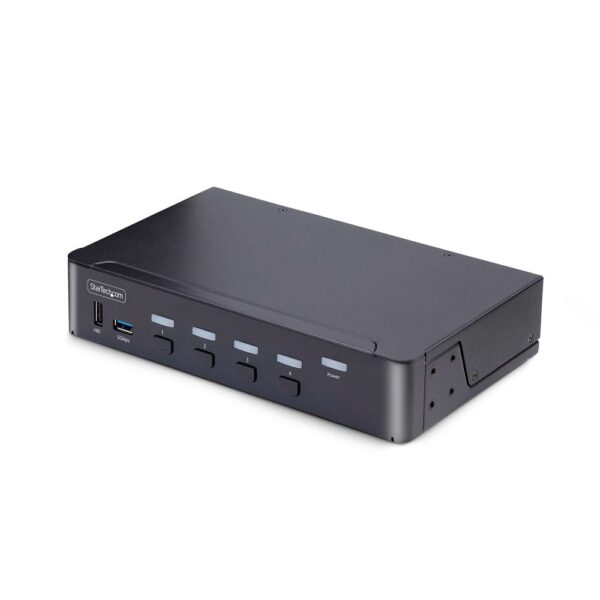 StarTech.com 4-Port DisplayPort 1.4 KVM Switch, 8K 60Hz / 4K 144Hz, USB 3.0, Black