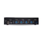 StarTech.com 4-Port DisplayPort 1.4 KVM Switch, 8K 60Hz / 4K 144Hz, USB 3.0, Black