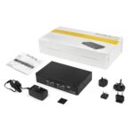 StarTech.com 4 Port DisplayPort KVM Switch 4K 60Hz USB 2.0 Hub Rack Mount Black