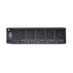 StarTech.com 4-Port Dual DisplayPort KVM Switch 4K 60Hz, 2x USB 5Gbps Hub, 2x USB 2.0 HID, Black