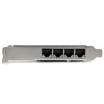 StarTech.com 4-Port Gigabit Ethernet Network Card - PCIe, Intel I350 NIC, Black, Metallic