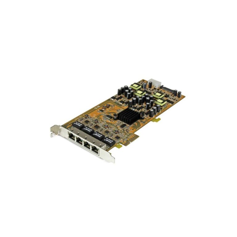 StarTech.com 4 Port Gigabit PoE Network Card PCIe, Full-height, 2000 Mbit/s, TAA