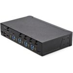StarTech.com 4 Port HDMI KVM Switch - 4K 60Hz, USB 3.0 Hub, 7.1 Audio, Black