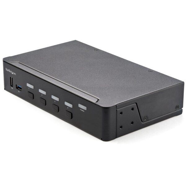 StarTech.com 4 Port HDMI KVM Switch - 4K 60Hz, USB 3.0 Hub, 7.1 Audio, Black