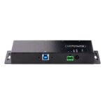 StarTech.com 4-Port Industrial USB 3.2 Gen 1 Hub with ESD Protection, 5Gbps, DIN/Wall/Desk Mountable, Black