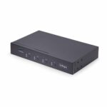 StarTech.com 4-Port KM Switch with Mouse Switching, USB, Audio, TAA Compliant - Black