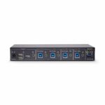 StarTech.com 4-Port KM Switch with Mouse Switching, USB, Audio, TAA Compliant - Black