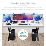 StarTech.com 4-Port KM Switch with Mouse Switching, USB, Audio, TAA Compliant - Black