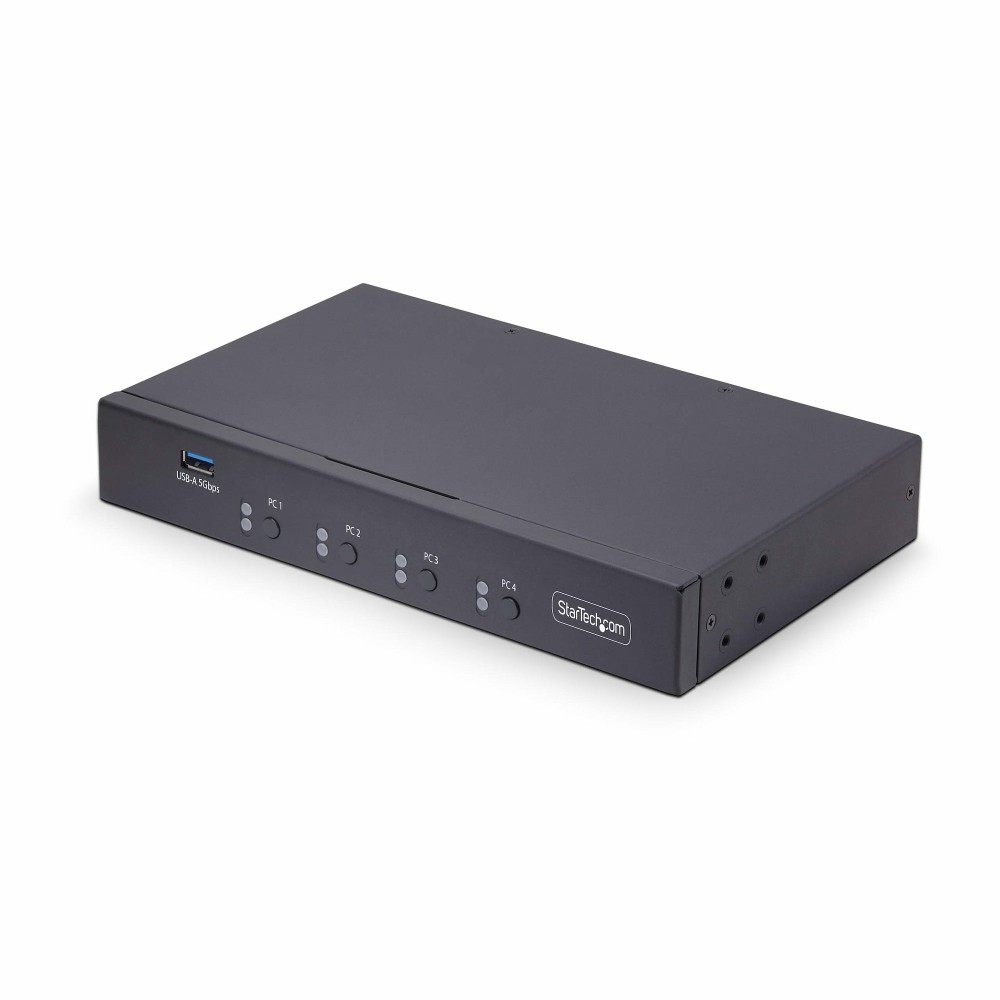 StarTech.com 4-Port KM Switch with Mouse Switching, USB, Audio, TAA Compliant - Black StarTech.com 4-Port KM Switch with Mouse Switching, USB, Audio, TAA Compliant - Black