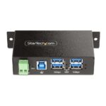 StarTech.com 4-Port Managed USB 3.2 Gen 1 Hub, Heavy Duty Metal Housing, ESD & Surge Protection, Black