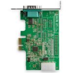 StarTech.com 4-Port PCIe RS232 Serial Adapter Card with 16950 UART, 921.6Kbps, Green