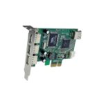 StarTech.com 4 Port PCIe USB 2.0 Card with 3 External & 1 Internal Port, Green