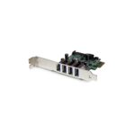 StarTech.com 4 Port PCIe USB 3.2 Gen 1 Controller Card with UASP - 5Gbps - SATA Power