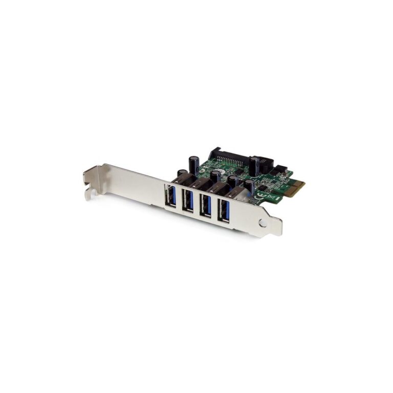 StarTech.com 4 Port PCIe USB 3.2 Gen 1 Controller Card with UASP - 5Gbps - SATA Power
