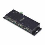 StarTech.com 4-Port RS232 Serial to Ethernet Adapter, DB9 to RJ45 IP Device Server, Wall/DIN Mount, TAA