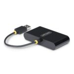 StarTech.com 4-Port USB 2.0 Hub - Bus Powered, Portable Mini USB Splitter, Black