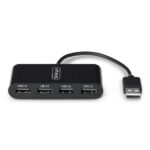 StarTech.com 4-Port USB 2.0 Hub - Bus Powered, Portable Mini USB Splitter, Black