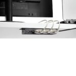 StarTech.com 4 Port USB 2.0 to DB9 RS232 Serial Adapter Hub, Industrial DIN Rail/Wall Mountable, Black