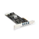 StarTech.com 4 Port USB 3.0 PCIe Card, 4 Dedicated 5Gbps Channels, UASP, SATA/LP4 Power Adapter