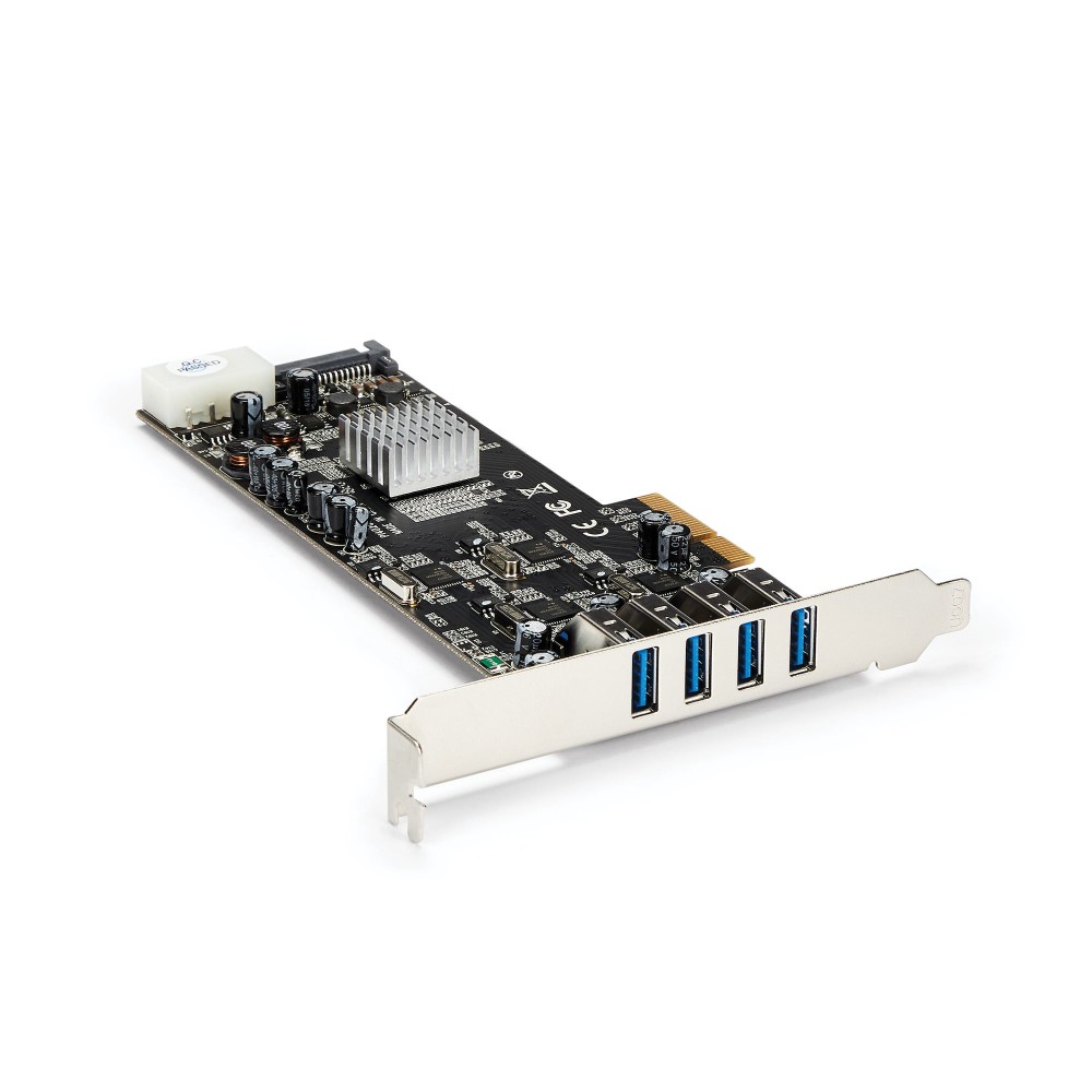 StarTech.com 4 Port USB 3.0 PCIe Card, 4 Dedicated 5Gbps Channels, UASP, SATA/LP4 Power Adapter StarTech.com 4 Port USB 3.0 PCIe Card, 4 Dedicated 5Gbps Channels, UASP, SATA/LP4 Power Adapter