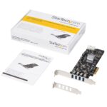 StarTech.com 4 Port USB 3.0 PCIe Card, 4 Dedicated 5Gbps Channels, UASP, SATA/LP4 Power Adapter