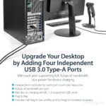 StarTech.com 4 Port USB 3.0 PCIe Card, 4 Dedicated 5Gbps Channels, UASP, SATA/LP4 Power Adapter