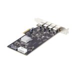 StarTech.com 4-Port USB 3.2 Gen 1 PCIe Card 5Gbps with 4x USB-A Ports Black