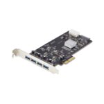 StarTech.com 4-Port USB 3.2 Gen 1 PCIe Card 5Gbps with 4x USB-A Ports Black