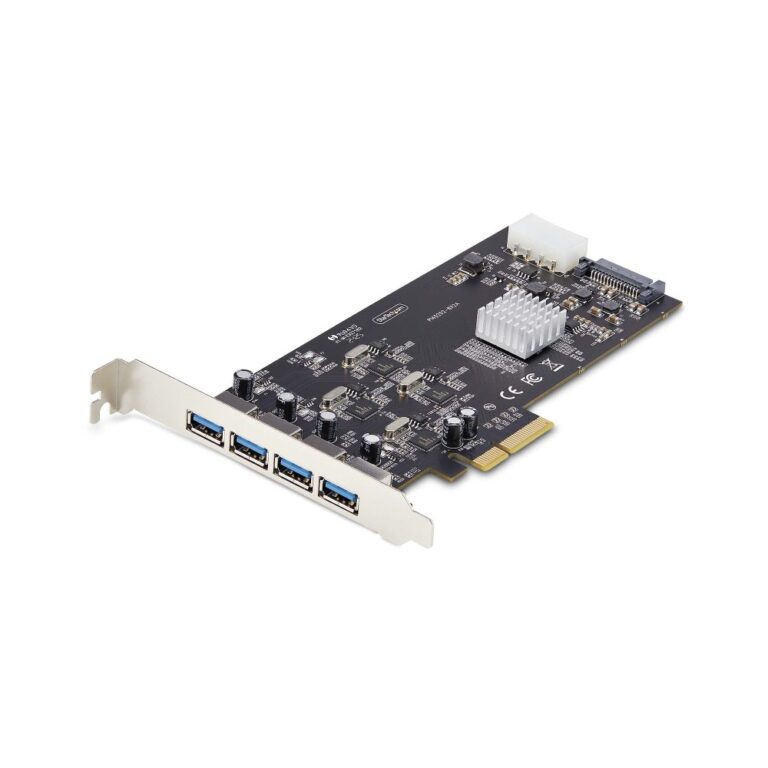 StarTech.com 4-Port USB 3.2 Gen 1 PCIe Card 5Gbps with 4x USB-A Ports Black