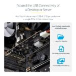 StarTech.com 4-Port USB 3.2 Gen 1 PCIe Card 5Gbps with 4x USB-A Ports Black