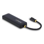StarTech.com 4-Port USB 3.2 Gen 1 USB-C Hub, 5Gbps, USB-C to 4x USB-A, Black