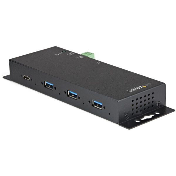 StarTech.com 4-Port USB 3.2 Gen 2 10Gbps Industrial USB-C Hub - Black
