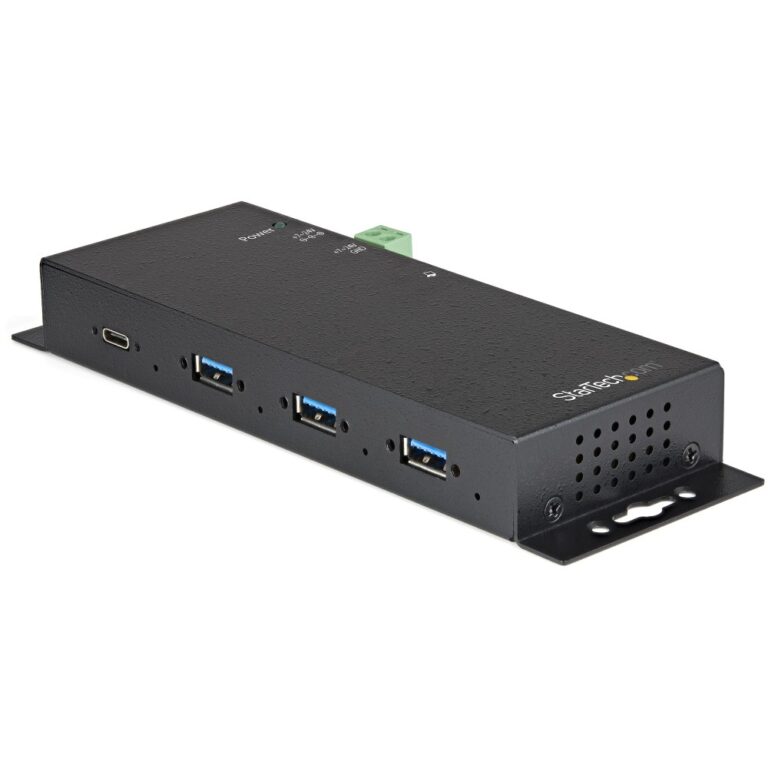 StarTech.com 4-Port USB 3.2 Gen 2 10Gbps Industrial USB-C Hub - Black