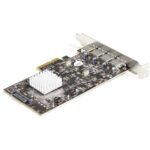 StarTech.com 4-Port USB 3.2 Gen 2 PCIe Card, 10Gbps USB-A, ASM3142/ASM1812 Chipset, Black