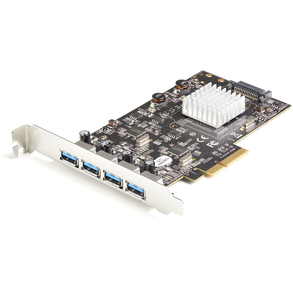 StarTech.com 4-Port USB 3.2 Gen 2 PCIe Card, 10Gbps USB-A, ASM3142/ASM1812 Chipset, Black StarTech.com 4-Port USB 3.2 Gen 2 PCIe Card, 10Gbps USB-A, ASM3142/ASM1812 Chipset, Black