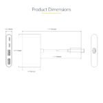 StarTech.com 4-Port USB-C Hub, 2x USB-A + 2x USB-C, 100W PD, 5Gbps, 0.3m Cable, Grey
