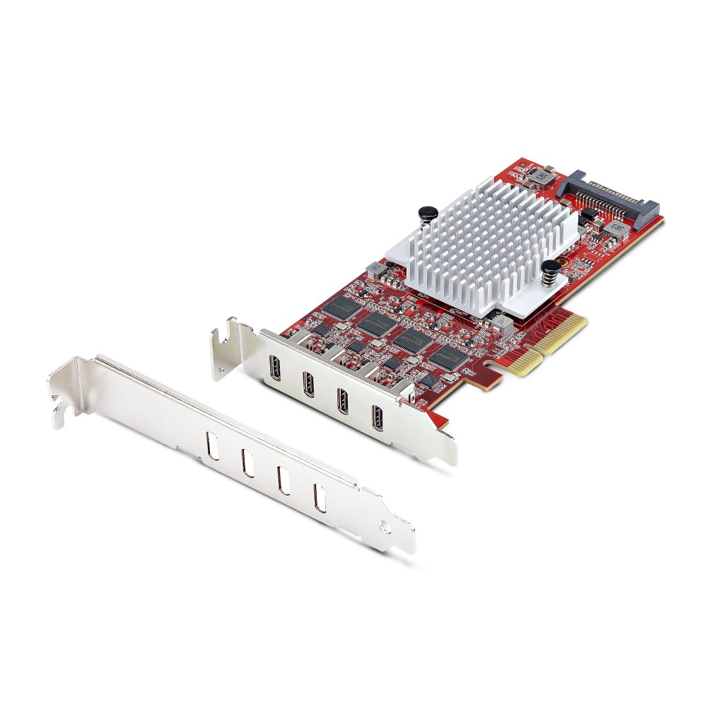StarTech.com 4-Port USB-C PCIe Card, USB 3.2 Gen 2 10Gbps, 4x Independent USB Controllers, Red StarTech.com 4-Port USB-C PCIe Card, USB 3.2 Gen 2 10Gbps, 4x Independent USB Controllers, Red